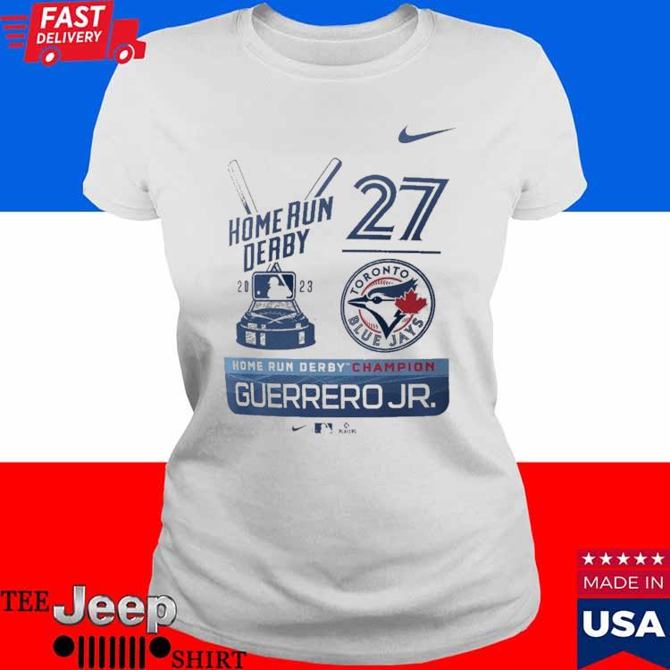 Vladimir guerrero jr. toronto blue jays nike 2023 home run derby champion  shirt, hoodie, sweater, long sleeve and tank top