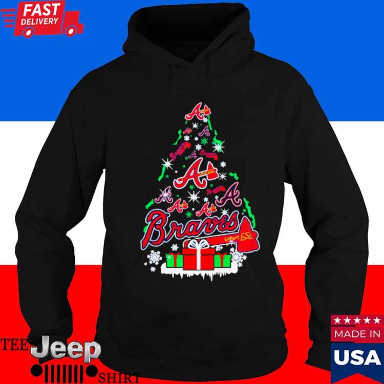 Official Atlanta Braves Santa Tree Merry Christmas Shirt, hoodie