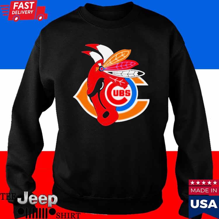 Official Chicago Cubs bulls bears blackhawks mash up logo 2023 T-shirt,  hoodie, tank top, sweater and long sleeve t-shirt