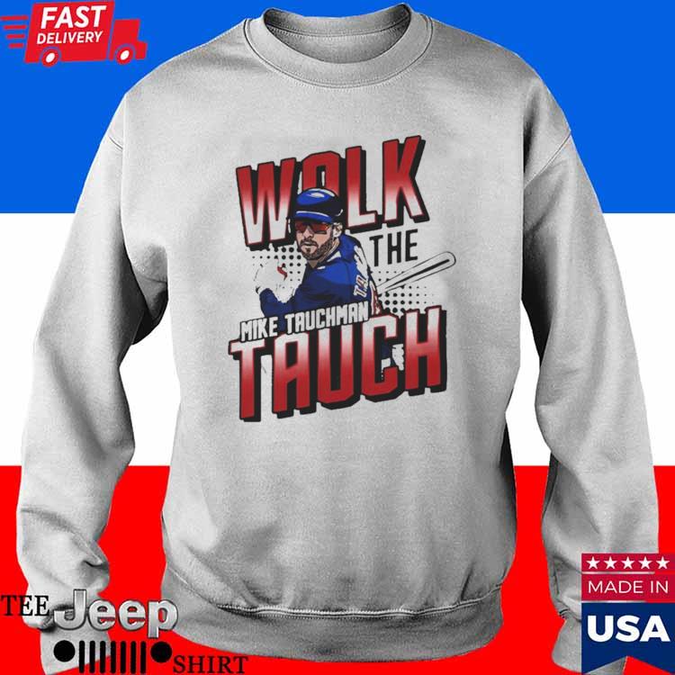 Mike Tauchman walk the tauch Chicago Cubs shirt