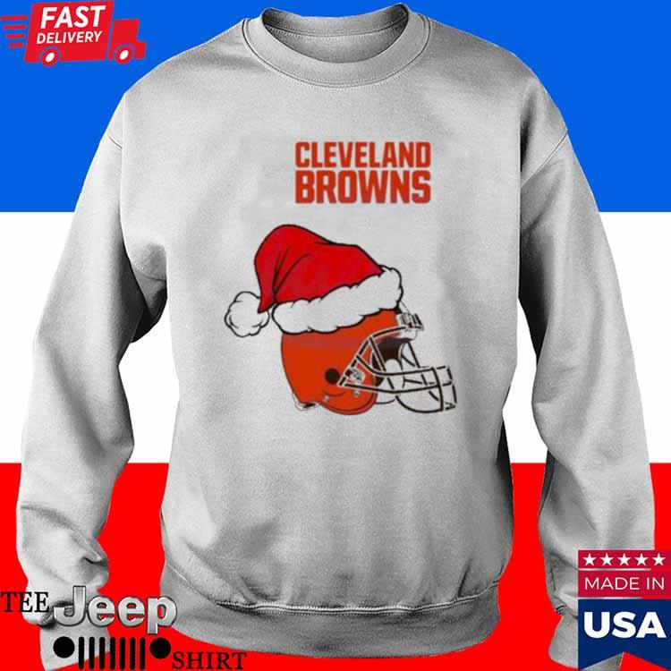 Official Cleveland browns Christmas logo 2023 T-shirt, hoodie, tank top,  sweater and long sleeve t-shirt