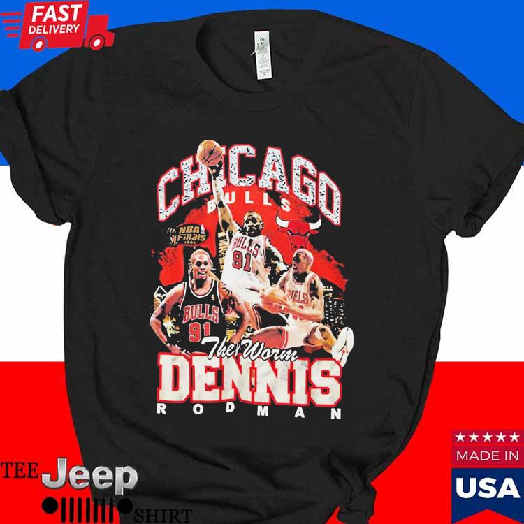 Dennis Rodman Chicago Bulls Mitchell Ness Hardwood Classics Bling Concert  Player T-Shirt, hoodie, sweater, long sleeve and tank top