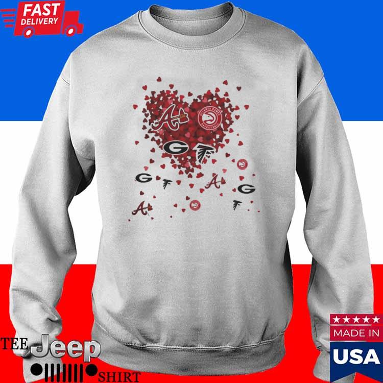 Heart Love Atlanta Braves X Atlanta Hawks X Green Bay Packers X Atlanta  Falcons Shirt, hoodie, longsleeve, sweatshirt, v-neck tee