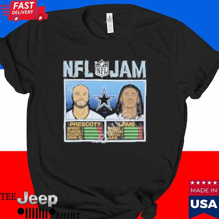 Official Homage merch NFL jam Cowboys prescott and lamb T-shirt