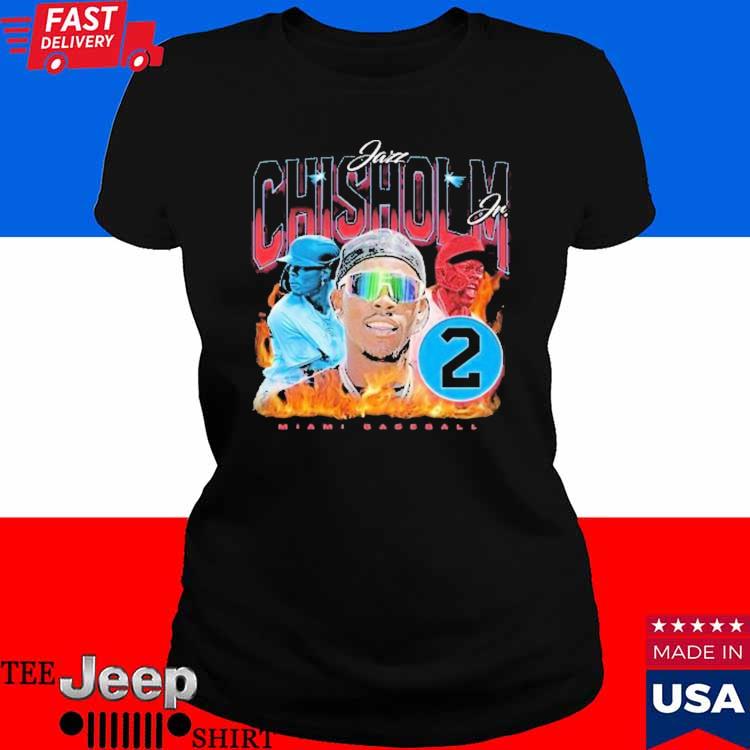 Official Jazz chisholm miamI marlins baseball retro '90s T-shirt