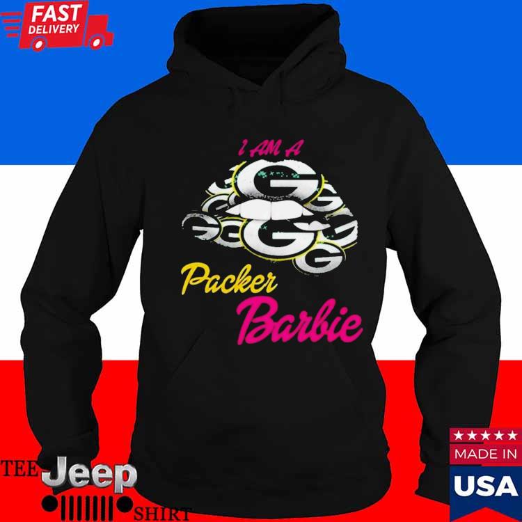 Lip Green Bay Packers I Am A Packer Barbie Shirt, hoodie, sweater