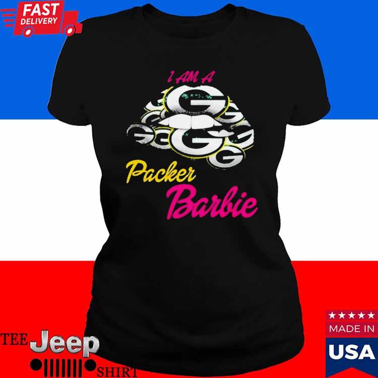 Official lip green bay packers x barbie i am a packer 2023 shirt