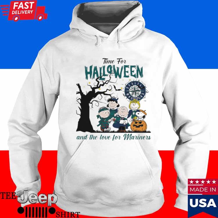 Peanuts Time For Halloween And The Love For Seattle Mariners shirt, hoodie,  sweater, long sleeve and tank top