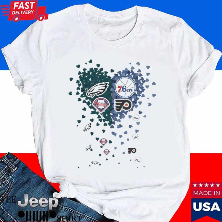 Philadelphia teams flyers eagles phillies 76ers logo 2023 T shirt - teejeep