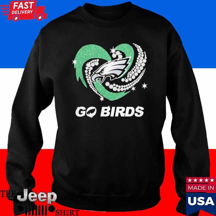 Philadelphia Eagles Go Birds Diamond Heart Shirt, hoodie, sweater, long  sleeve and tank top