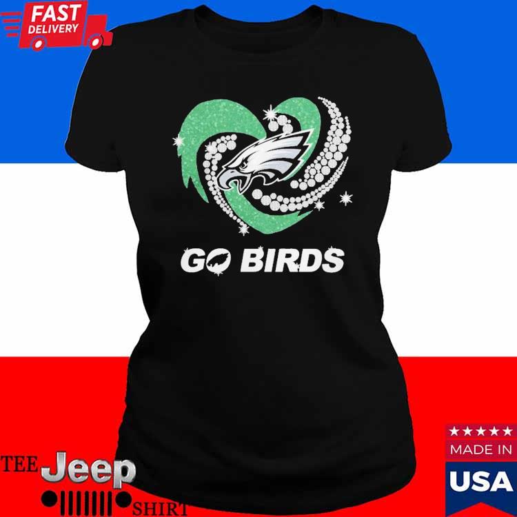 Official Philadelphia Eagles Go Birds Diamond Heart Logo Shirt, hoodie,  sweater, long sleeve and tank top