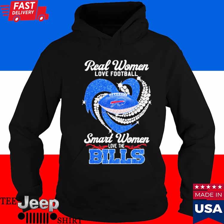 Official Real women love Football smart women love the Bills diamond logo  design T-shirt, hoodie, tank top, sweater and long sleeve t-shirt