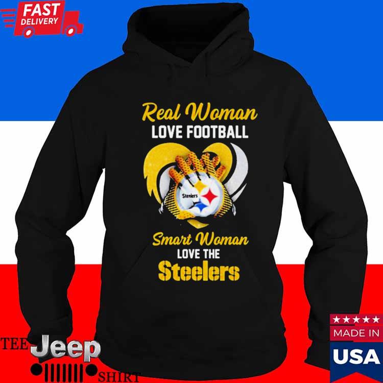 Real Women Love Football Smart Women Love The Steelers Diamond Heart 2023  Shirt