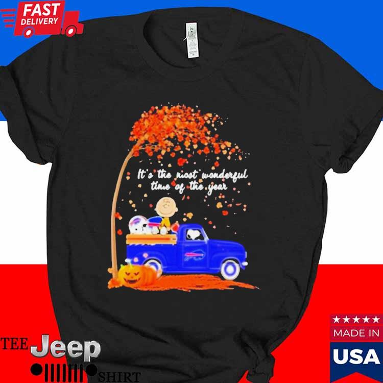 Official Snoopy And Charlie Brown Halloween Buffalo Bills It's The Most  Wonderful Time Of The Year T-shirt, hoodie, sweater, long sleeve and tank  top