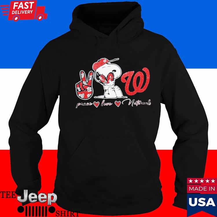 Washington Nationals Peace Love Nationals Snoopy Shirt, hoodie