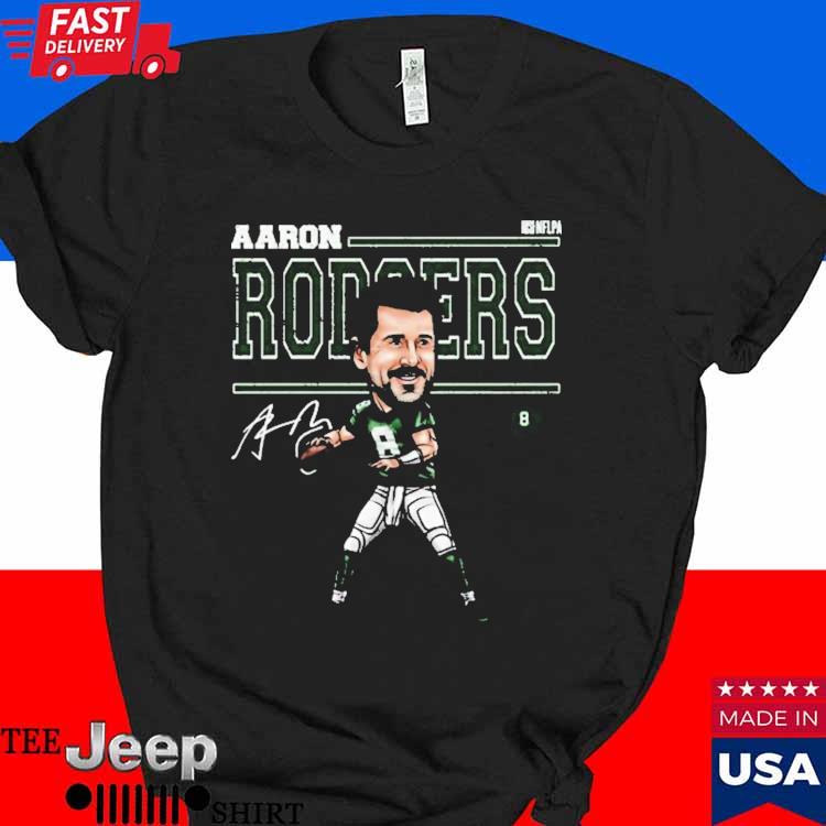 Aaron Rodgers New York J Cartoon T-Shirt - ShirtsOwl Office