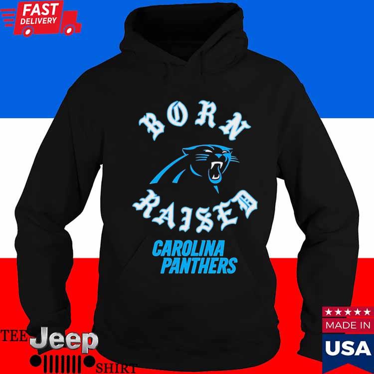 Carolina Panthers Born x Raised Unisex Pullover Hoodie - Black