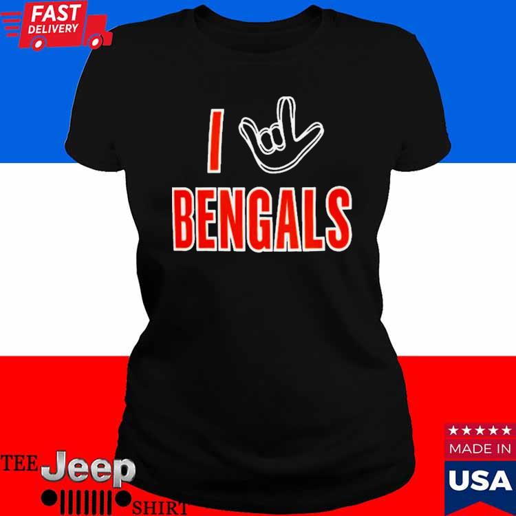 Cincinnati Bengals The NFL ASL Collection By Love Sign Tri-Blend Shirt -  Guineashirt Premium ™ LLC