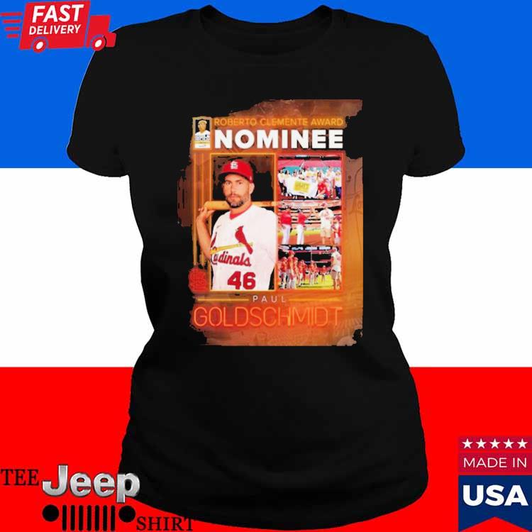 Official Congratulations to Paul goldschmidt of st louis cardinals is the  2023 roberto clemente award nominee T-shirt, hoodie, tank top, sweater and  long sleeve t-shirt