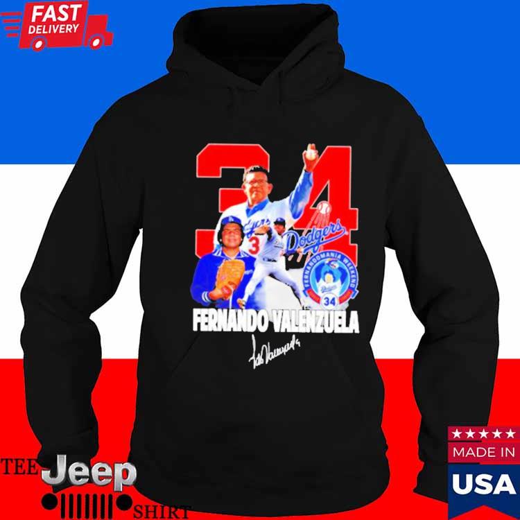 Los Angeles Dodgers Fernando Valenzuela 34 Signature Shirt, hoodie