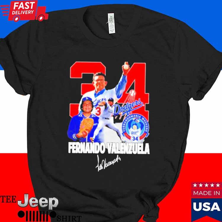 Los Angeles Dodgers Fernando Valenzuela 34 Signature Shirt, hoodie,  sweater, long sleeve and tank top