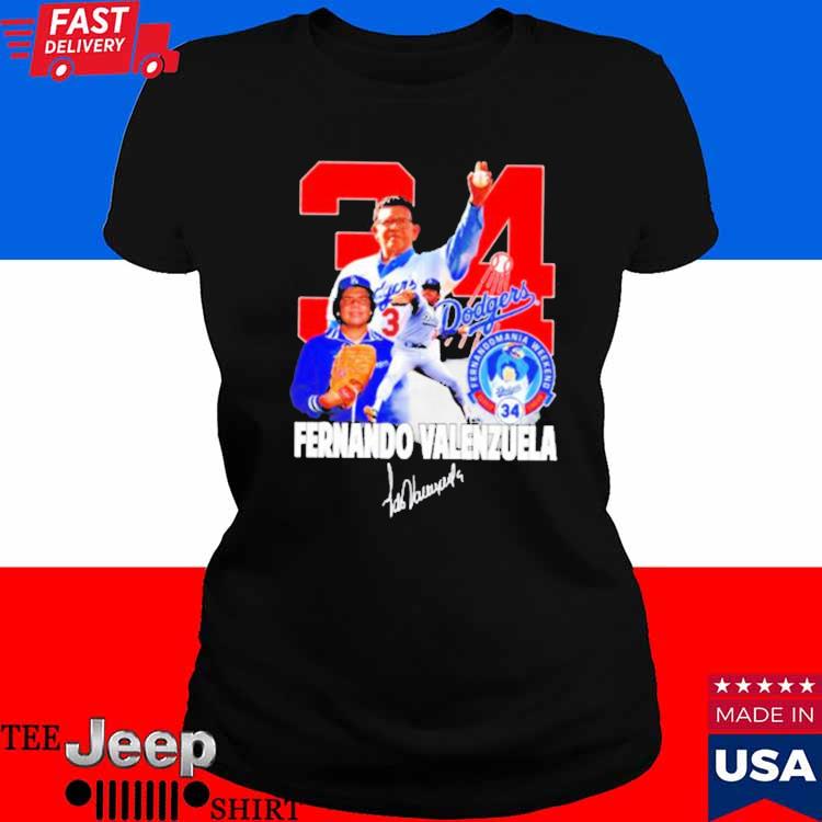 Los Angeles Dodgers Fernando Valenzuela 34 Signature Shirt, hoodie