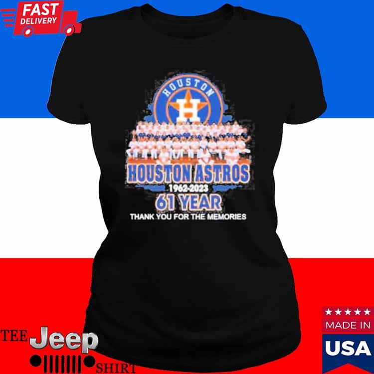 Houston Astros 1962 2023 61 Years Thank You For The Memories Signature New  shirt, hoodie, longsleeve, sweatshirt, v-neck tee