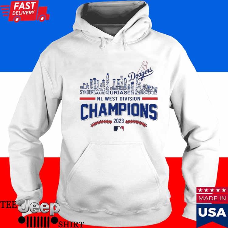 Los Angeles Dodgers Skyline Players Name 2023 NL Division Champions shirt,  hoodie, sweater, long sleeve and tank top