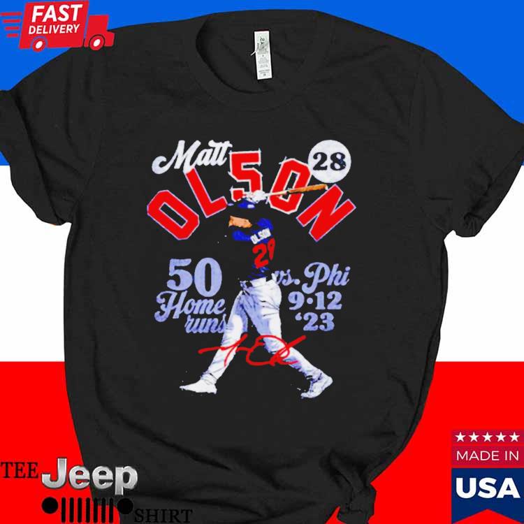 Matt Olson Atlanta 50 Homers Unisex T-Shirt, Hoodie, Sweatshirt -  Reallgraphics