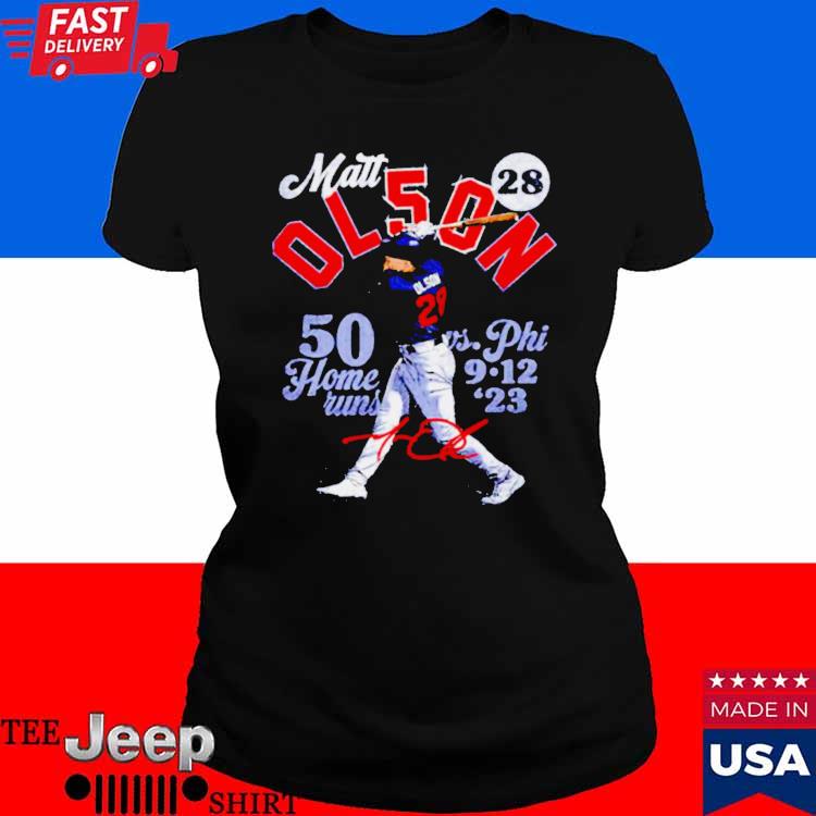 Matt Olson Atlanta 50 Homers Baseball Shirt - Reallgraphics