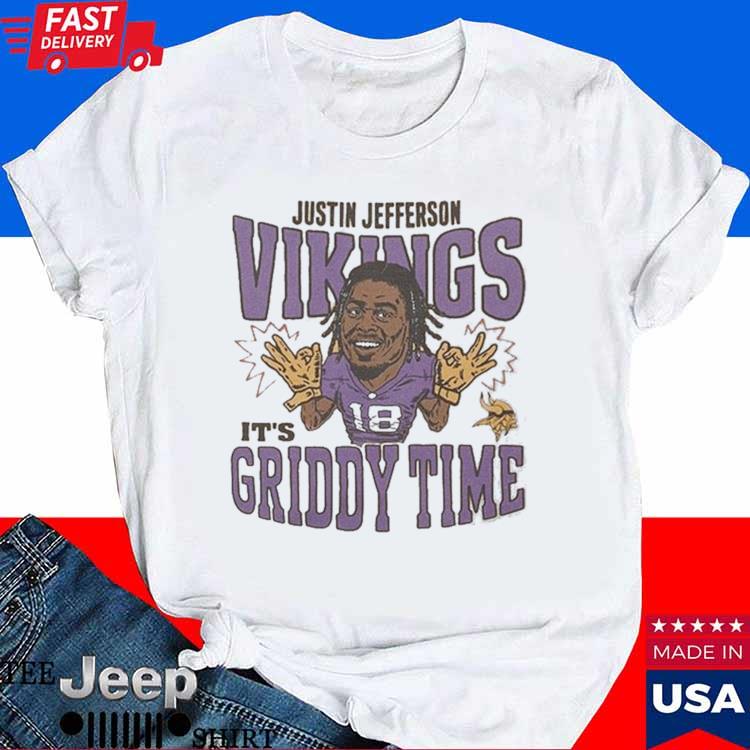 Official Minnesota vikings justin jefferson griddy time T-shirt