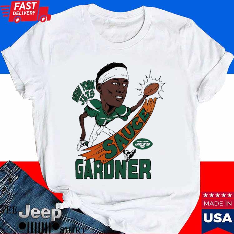 Official New york jets sauce gardner caricature T-shirt, hoodie, tank top,  sweater and long sleeve t-shirt