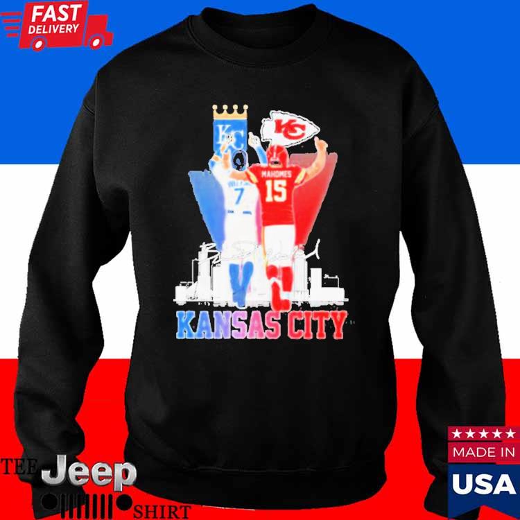 Nice kansas City Bobby Witt Jr. and Patrick Mahomes signatures shirt,  hoodie, sweater, long sleeve and tank top