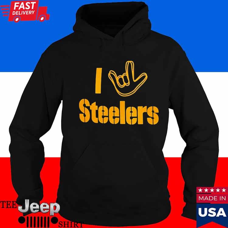 Official pittsburgh Steelers charcoal the NFL asl collection by love sign T- shirt, hoodie, sweater, long sleeve and tank top