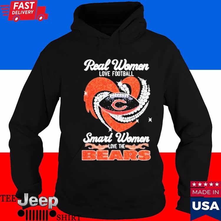 Real Women Love Football Smart Women Love The Chicago Bears Heart