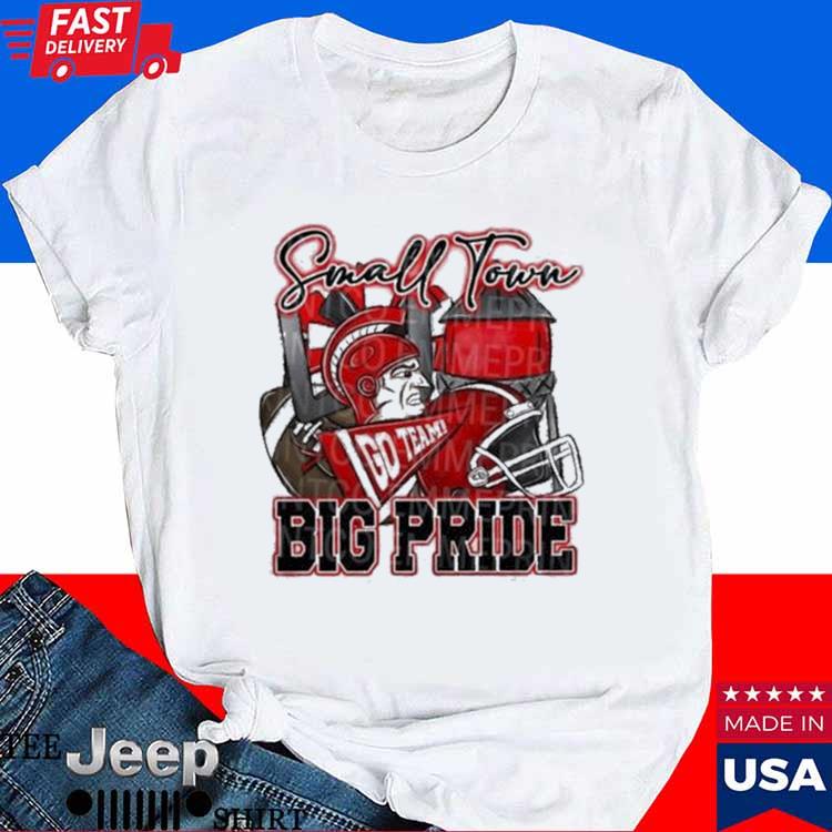 Official Small town big pride trojans Titans Football sublimation T-shirt,  hoodie, tank top, sweater and long sleeve t-shirt