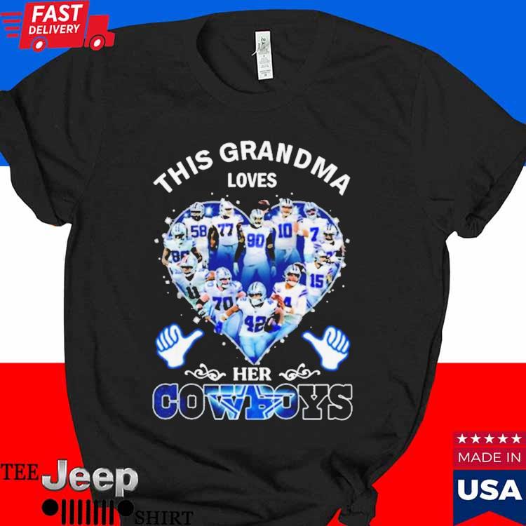 Official This grandma loves Dallas Cowboys heart players T-shirt, hoodie,  tank top, sweater and long sleeve t-shirt