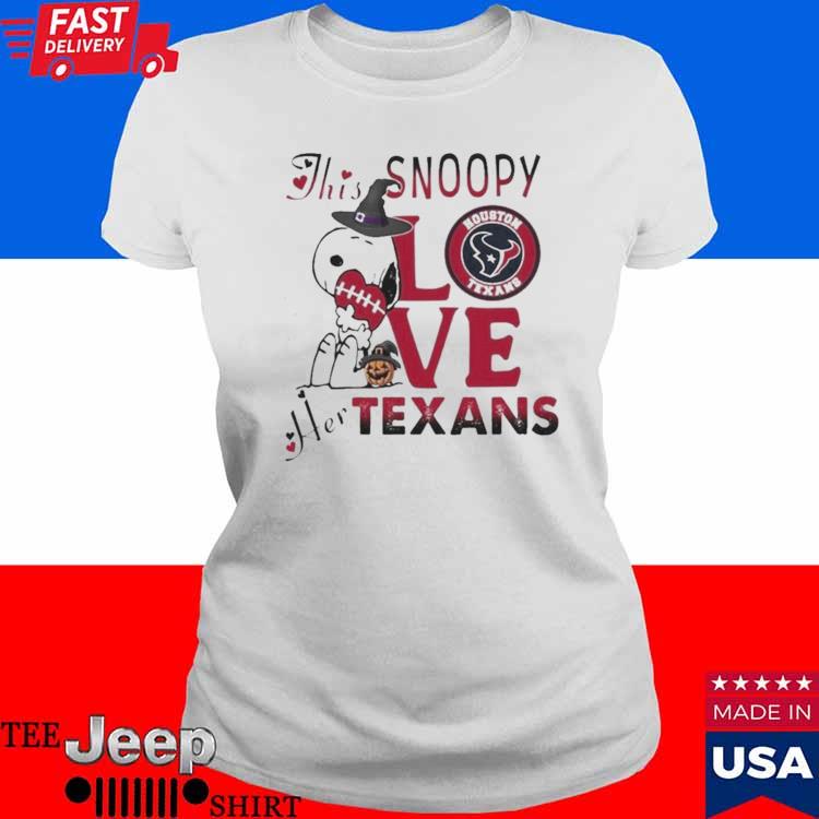 Official This Snoopy love her houston texans halloween 2023 T-shirt,  hoodie, tank top, sweater and long sleeve t-shirt