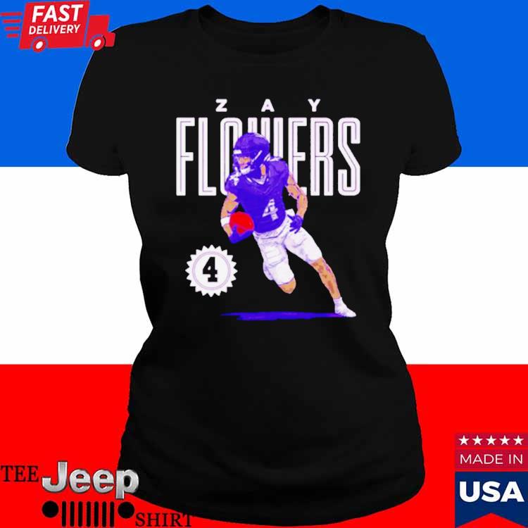 Zay Flowers Shirt, Baltimore Football Men's Cotton T-Shirt