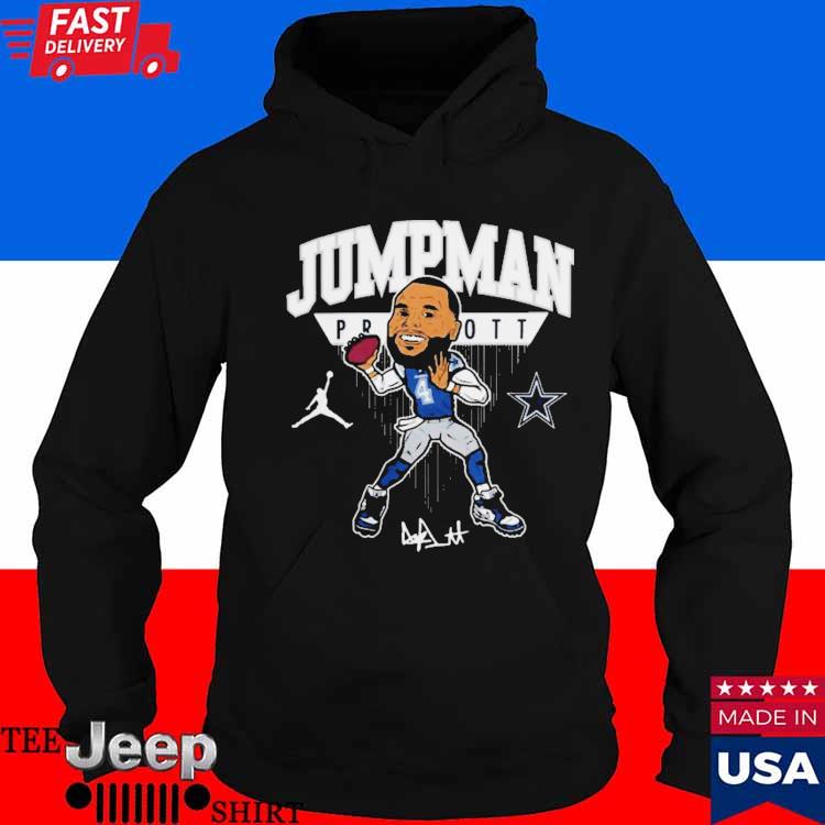 Dallas Cowboys Dak Prescott Jersey Style Hoodie Hooded Sweatshirt