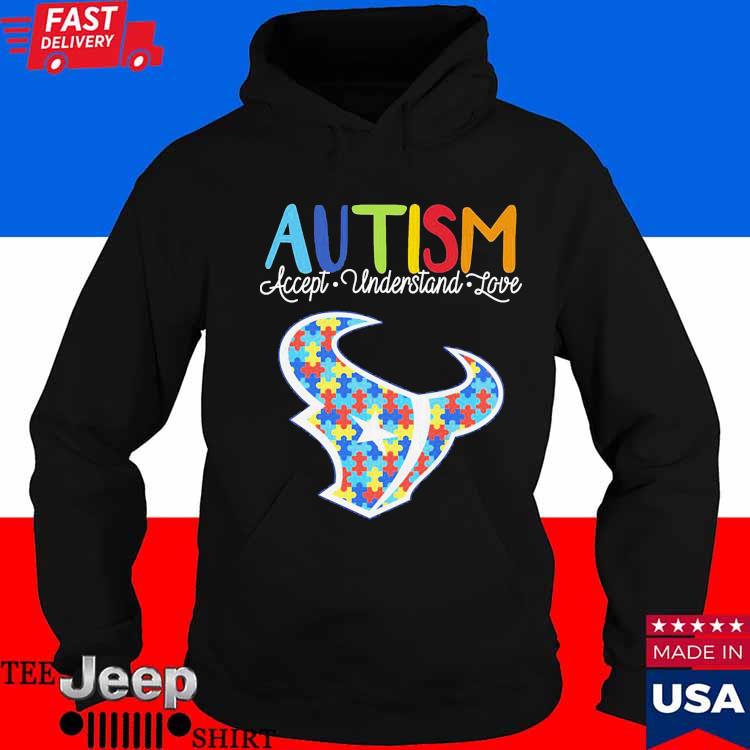 Official houston Texans NFL Autism Awareness It's Ok To Be Different Shirt,  hoodie, sweater, long sleeve and tank top