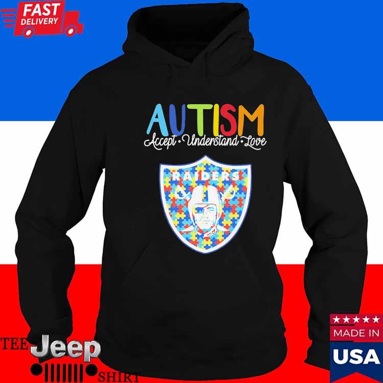 Las Vegas Raiders NFL Special Autism Awareness Design Hoodie T Shirt -  Growkoc