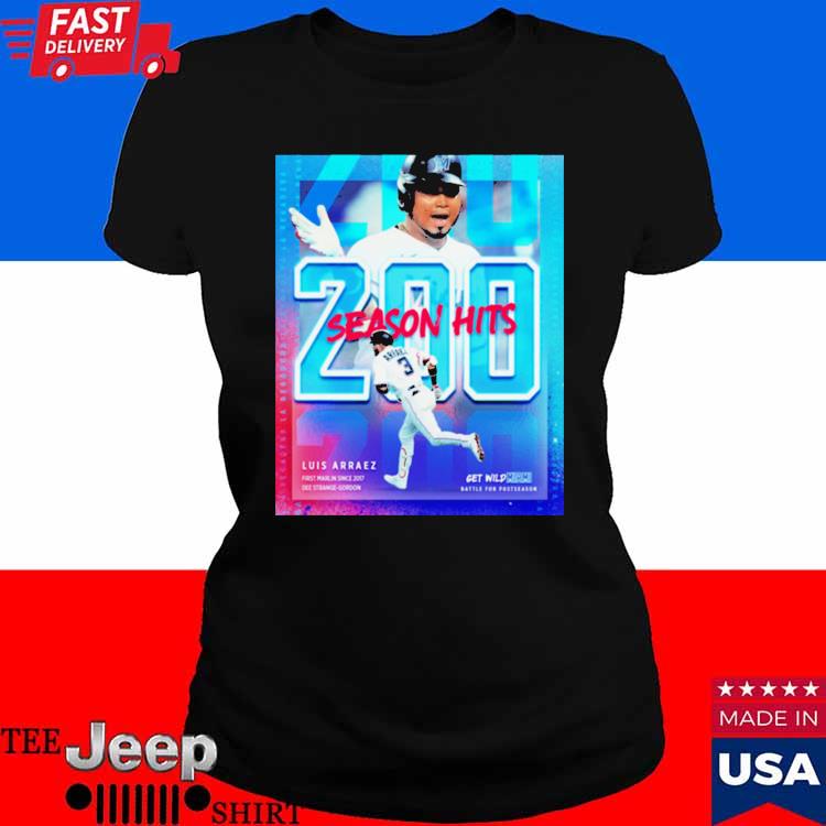 Luis Arráez Miami Marlins 200 Season Hits Shirt, hoodie, sweater, long  sleeve and tank top