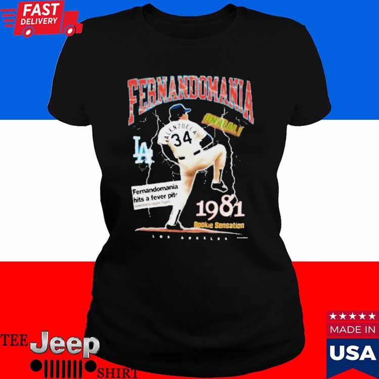 Los Angeles Dodgers Mens T-Shirt Mitchell & Ness Fernandomania