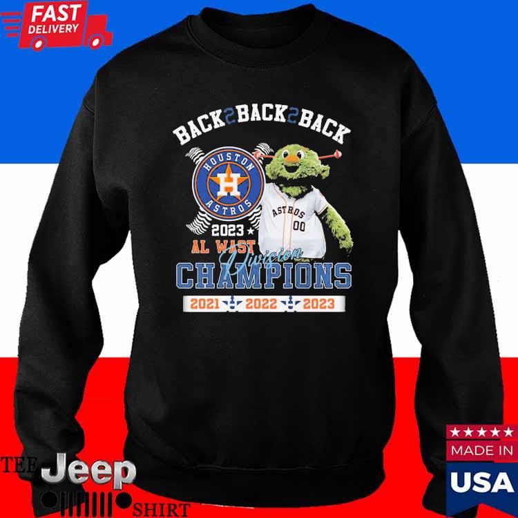 Official mlb houston astros back2back2back 2023 al east Division champions  2021 2022 2023 shirt, hoodie, sweatshirt for men and women