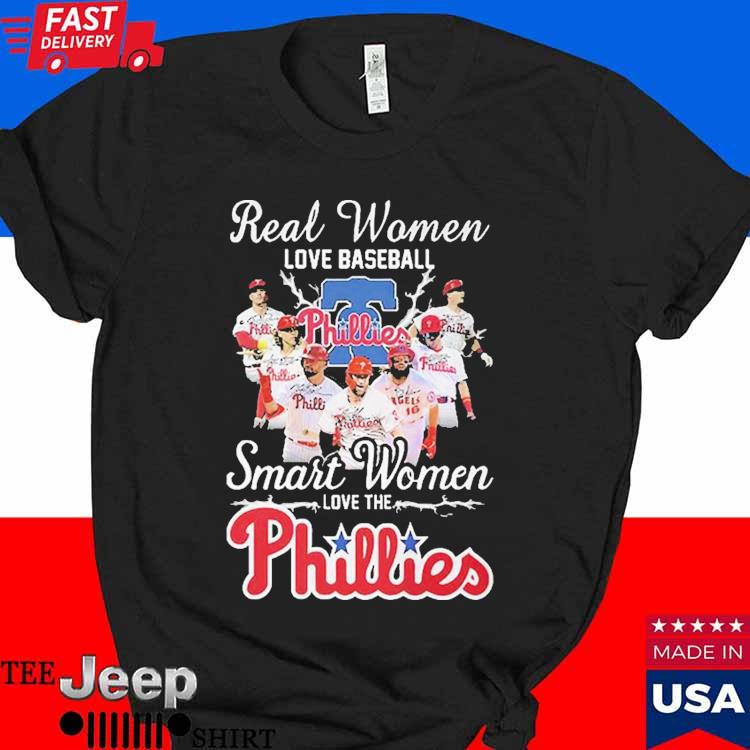 Official Real women love baseball smart women love the Phillies signatures  shirt, hoodie, longsleeve, sweatshirt, v-neck tee
