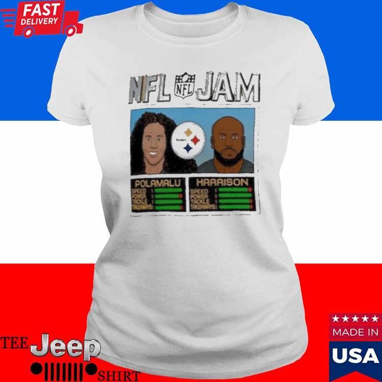 Homage Troy Polamalu & James Harrison Pittsburgh Steelers Gold Retired  Player NFL Jam Tri-Blend T-Shirt