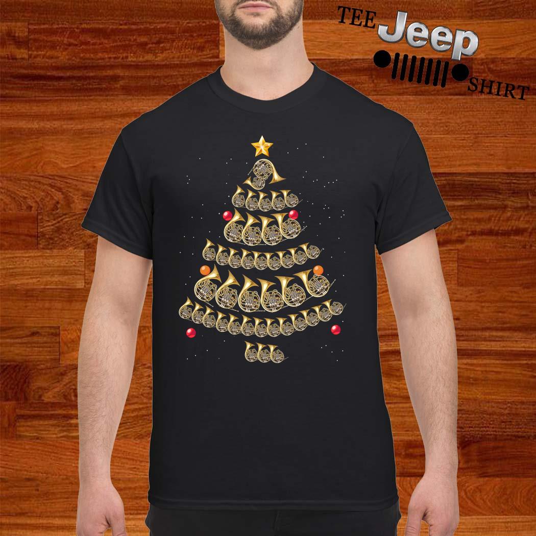 blue christmas tree shirt