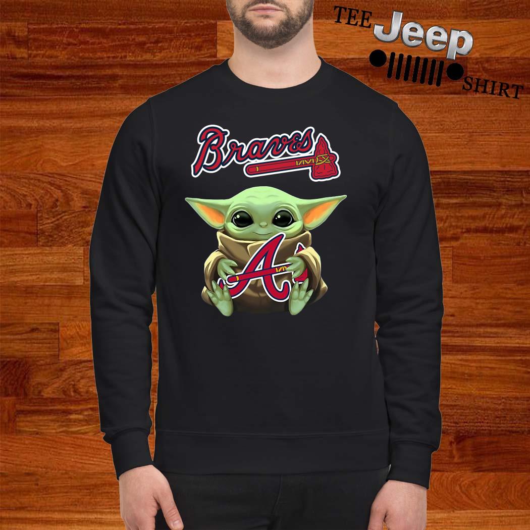 Star Wars Baby Yoda hug Atlanta Braves shirt, hoodie, sweater, ladies-tee  and tank top