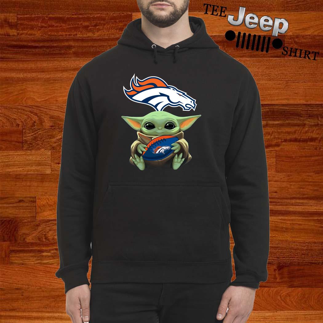 Baby Yoda hug Denver Broncos shirt, hoodie, sweater and v-neck t-shirt